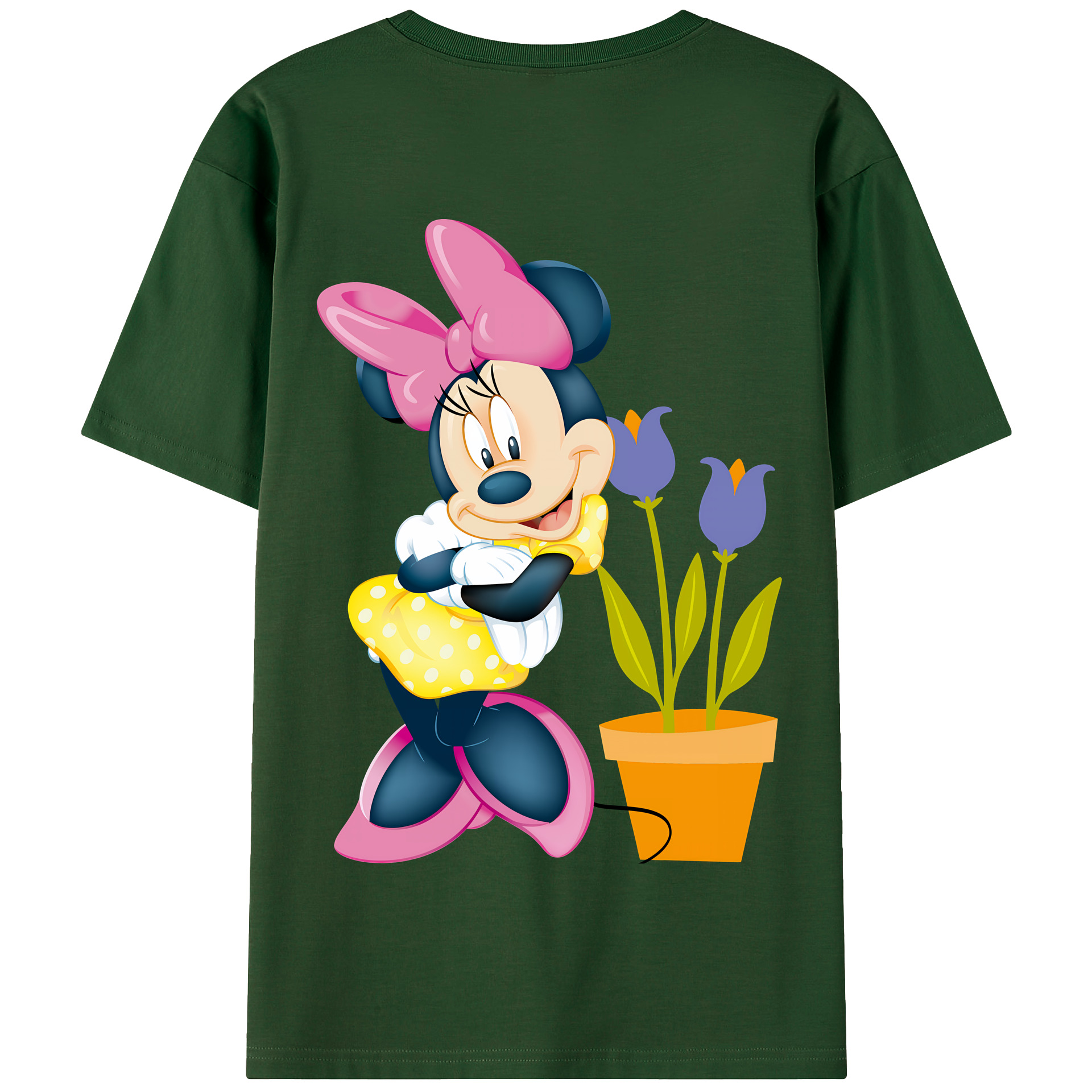 （画像用） ミッキーマウス Mickey Mouse 綿100％半袖Tシャツ（背面プリント）
